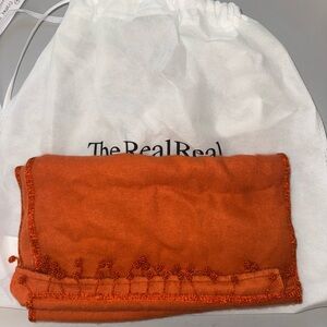 Orange Beaded Clutch